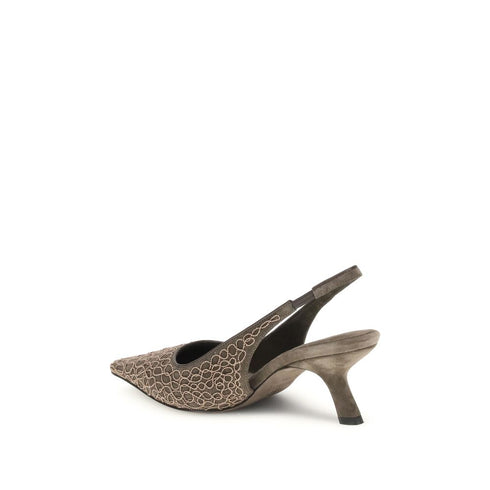 Brunello Cucinelli City Slingback Heels